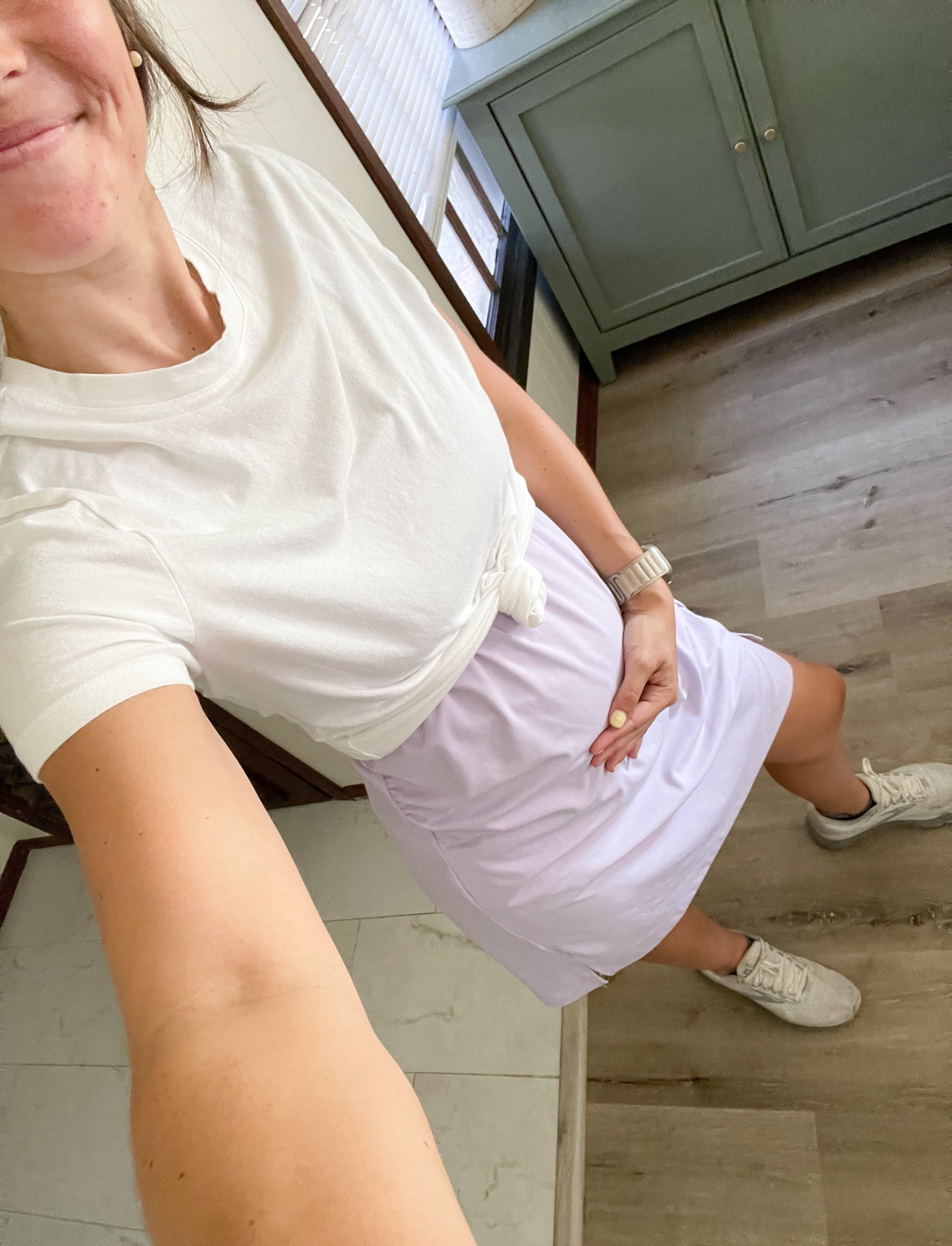 making an everyday outfit feel brand new by adding a basic knotted tee 
-
target basic white tee: size small
old navy maternity tennis dress: size medium // comes in non maternity too!
.
.
Maternity, bump style, bump fashion, maternity fashion, pregnancy, pregnancy ootd, maternity style, old navy, target, pregnancy style, 22 weeks pregnant, tennis dress, activewear, athleisure, style guide, style tips 

#LTKBump #LTKStyleTip #LTKActive