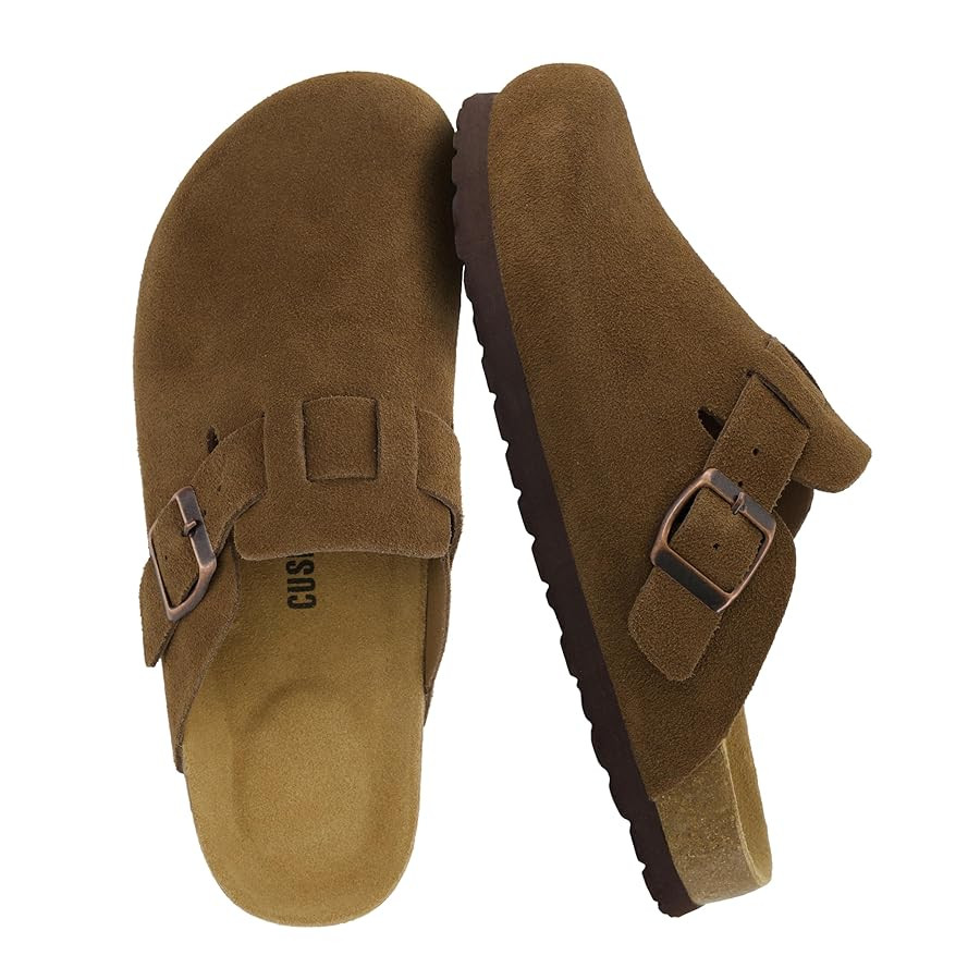 CUSHIONAIRE Hana - Genuine Leather Suede Classic Clog Womens Shoes - Slip On Mule Comfortable Sho... | Amazon (US)