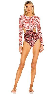 Maaji Surf Reversible One Piece in Crimson Fortune Forest from Revolve.com | Revolve Clothing (Global)