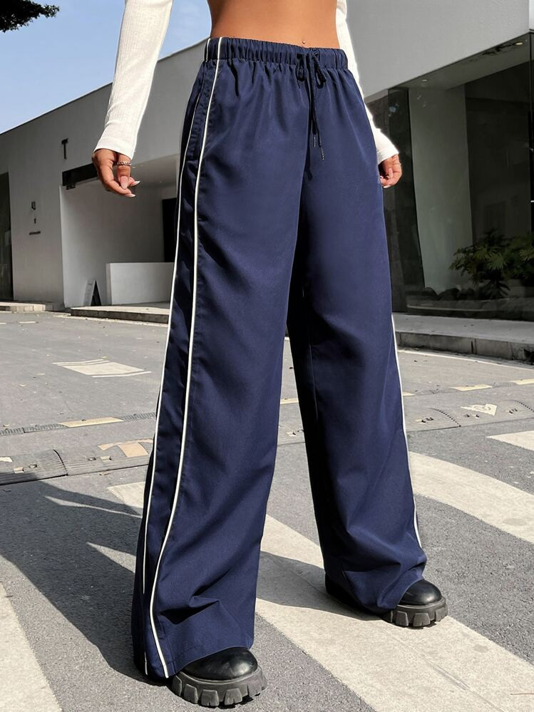 Coolane High Waist Seam Detail Wide Leg Pants | SHEIN
