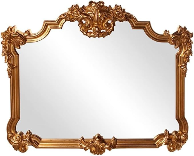 Howard Elliott Antiqued Avondale Mirror, Ornate Mirror for Wall Focal Point with Decorative Flour... | Amazon (US)
