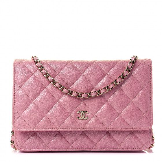 CHANEL

Iridescent Caviar Quilted Wallet on Chain WOC Rose Pink | Fashionphile