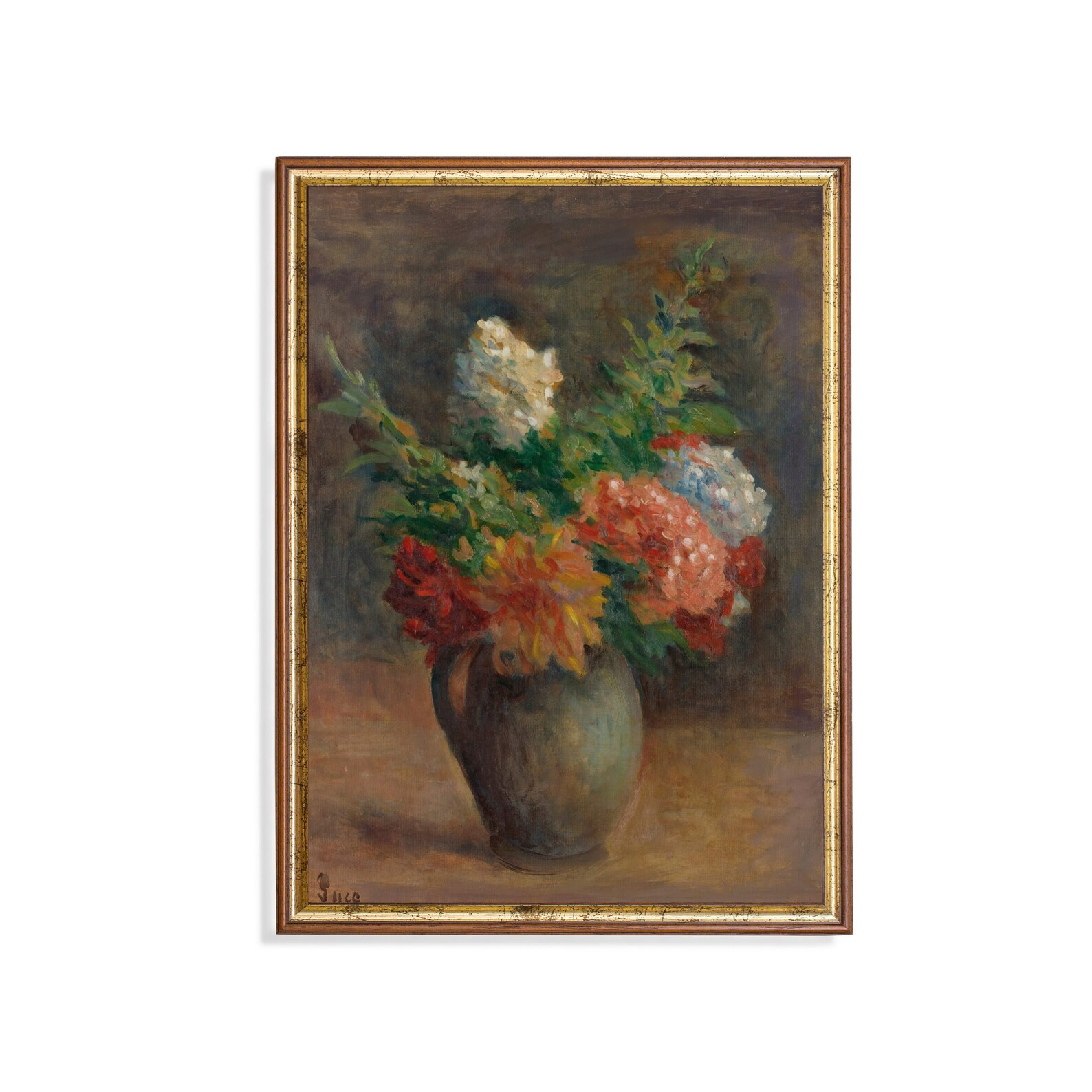 Still Life Painting Vintage Floral Art Print Antique Flowers Print European Printable Wall Decor ... | Etsy (US)