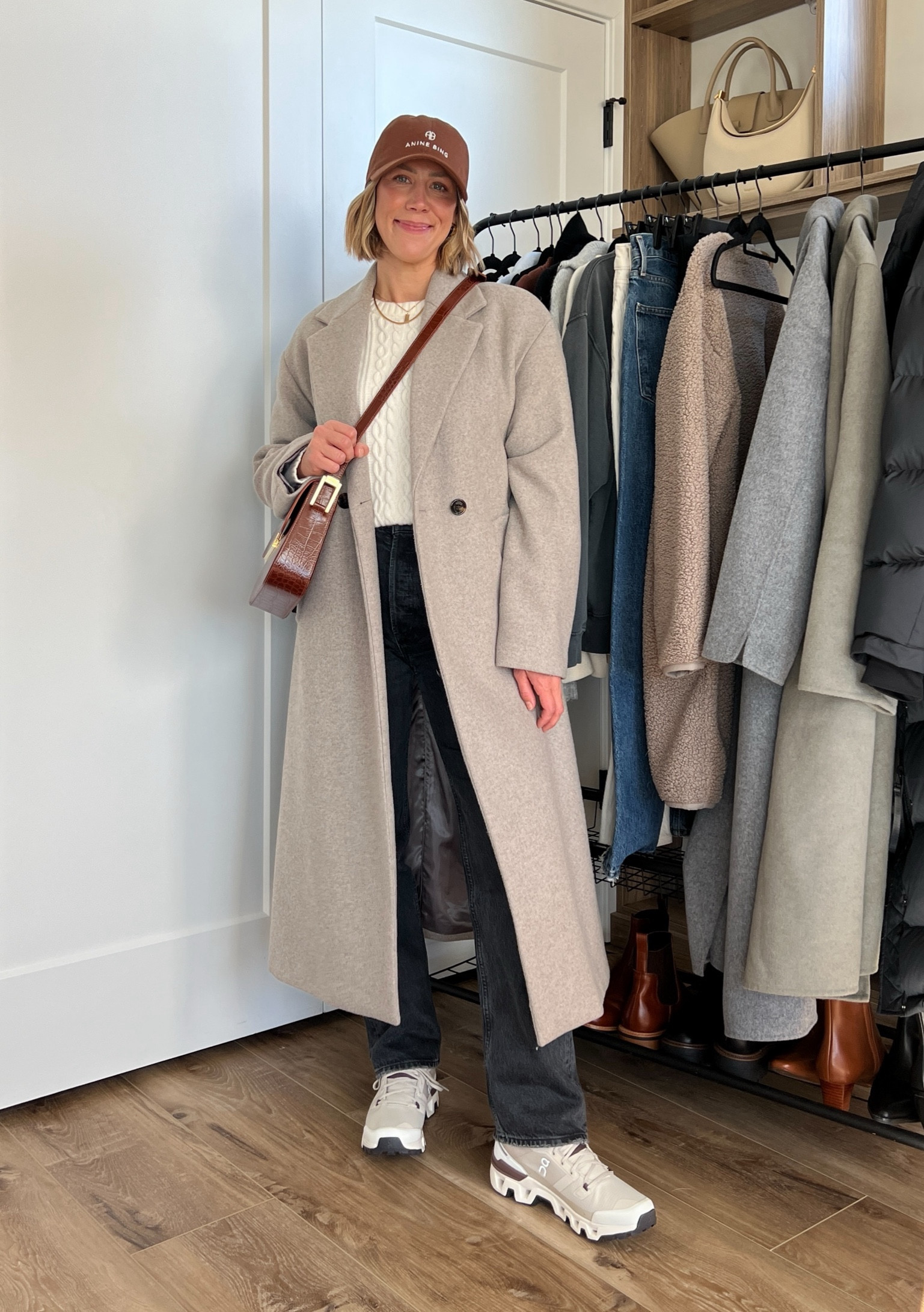 Wearing size 26 jeans, small cable knit sweater, small long wool coat, sneakers tts 

#LTKstyletip #LTKfindsunder50 #LTKfindsunder100