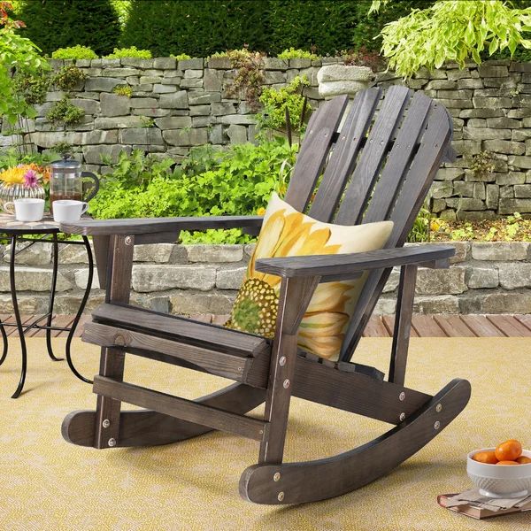 Leila Wood Rocking Adirondack Chair | Wayfair North America