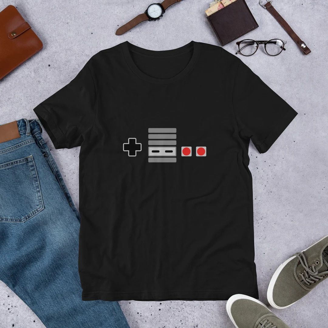 Nintendo Shirt NES Controller Retro Gamer T-shirt - Etsy | Etsy (US)