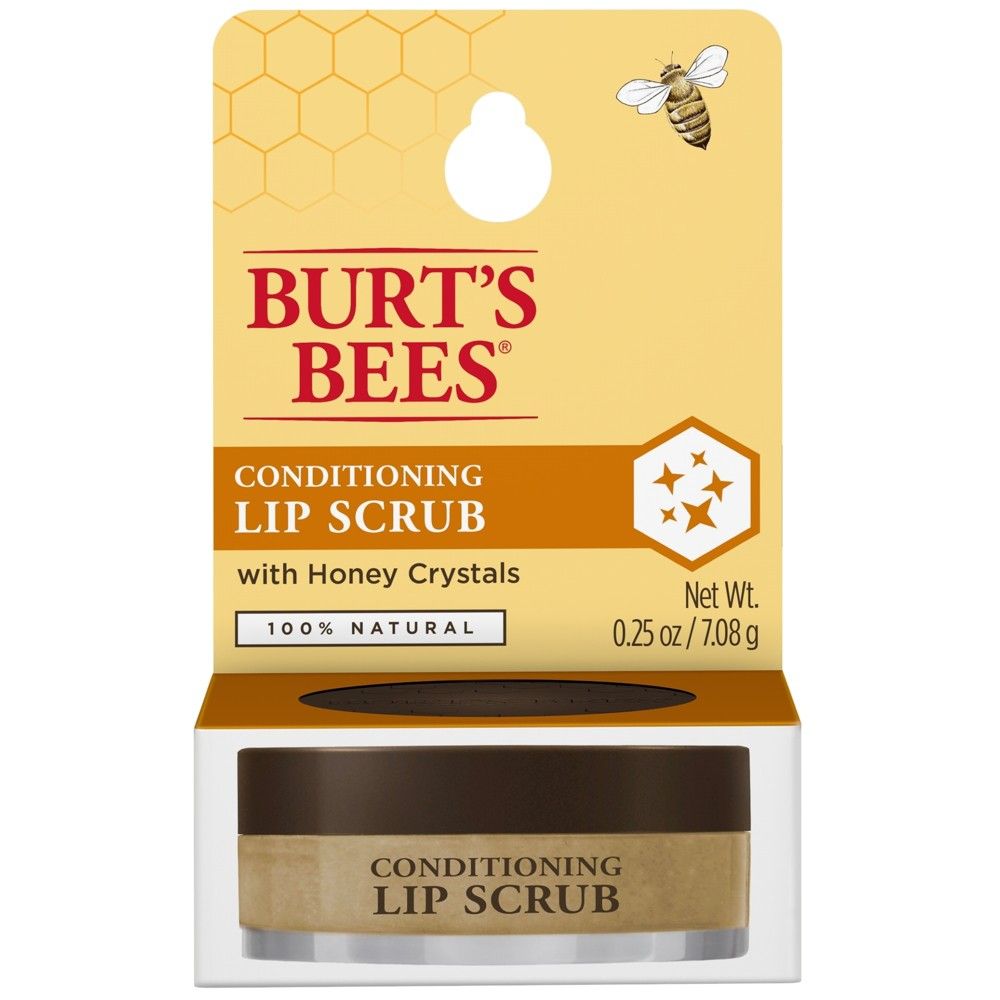 Burt's Bees Natural Conditioning Lip Scrub with Exfoliating Honey Crystals - 0.25oz | Target