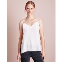 Silk Lace Trim Cami Top - The White Company | The White Company (US & CA)