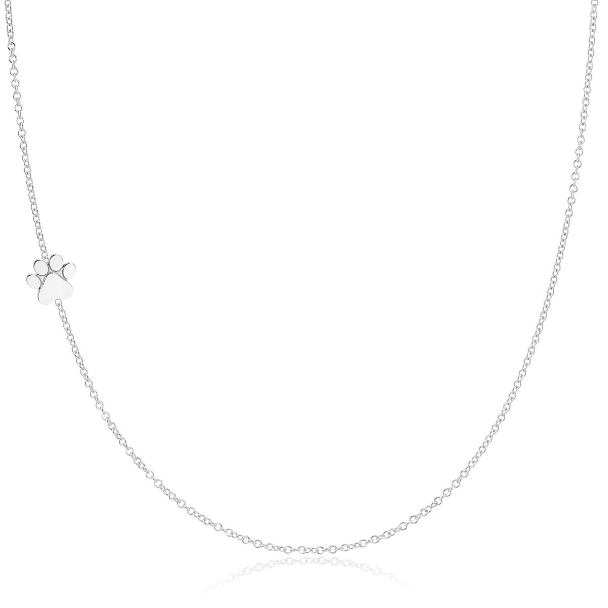 14k Gold Asymmetrical Charm Necklace - Paw | Maya Brenner
