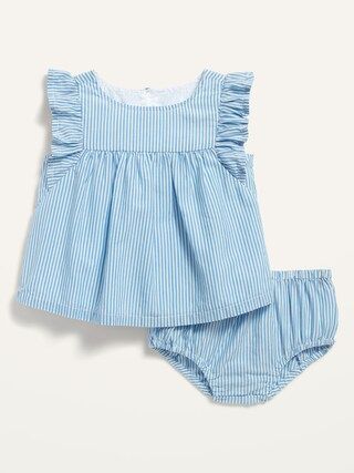 Striped Flutter-Sleeve Top and Bloomers Set for Baby | Old Navy (US)