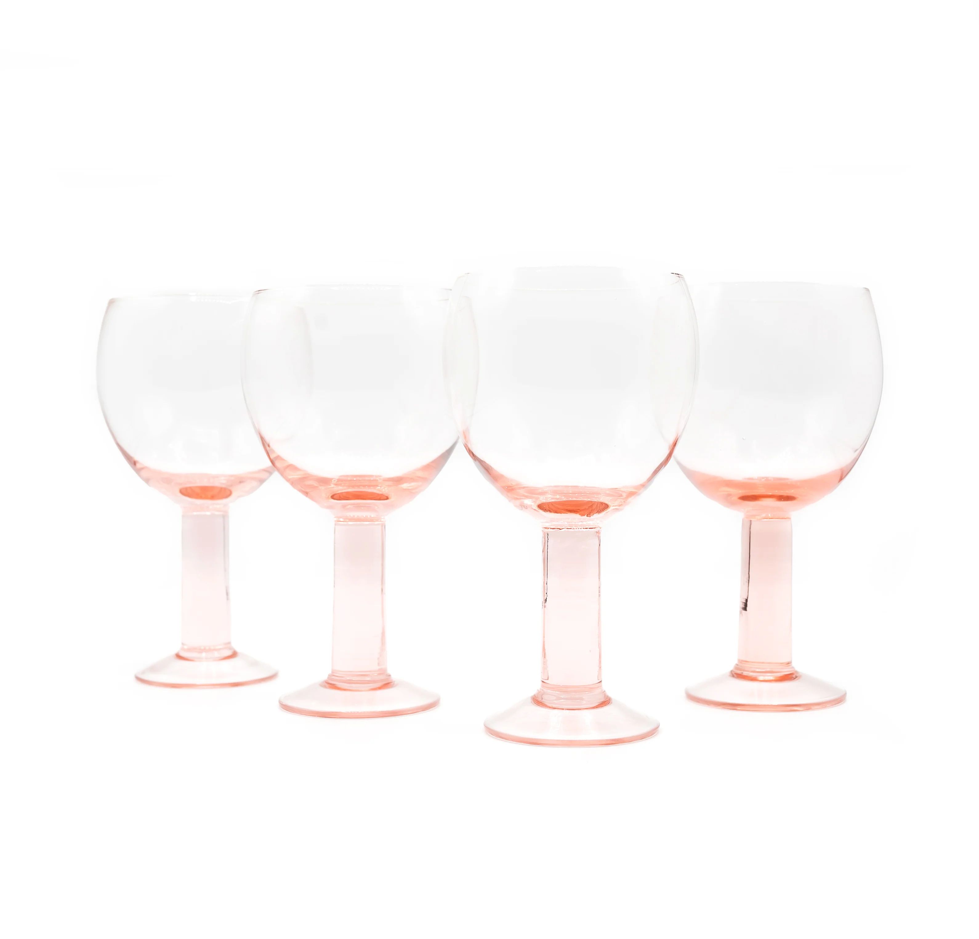 Vintage Inspired Goblet (Set of 4), Blush | The Avenue