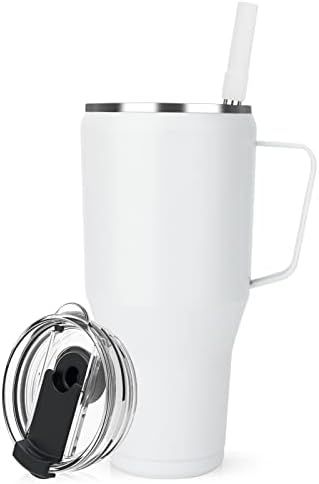 Sursip 40 oz Mug Tumbler with Screw Lid – Stainless Steel Vacuum Insulated Cup with Straw and H... | Amazon (US)