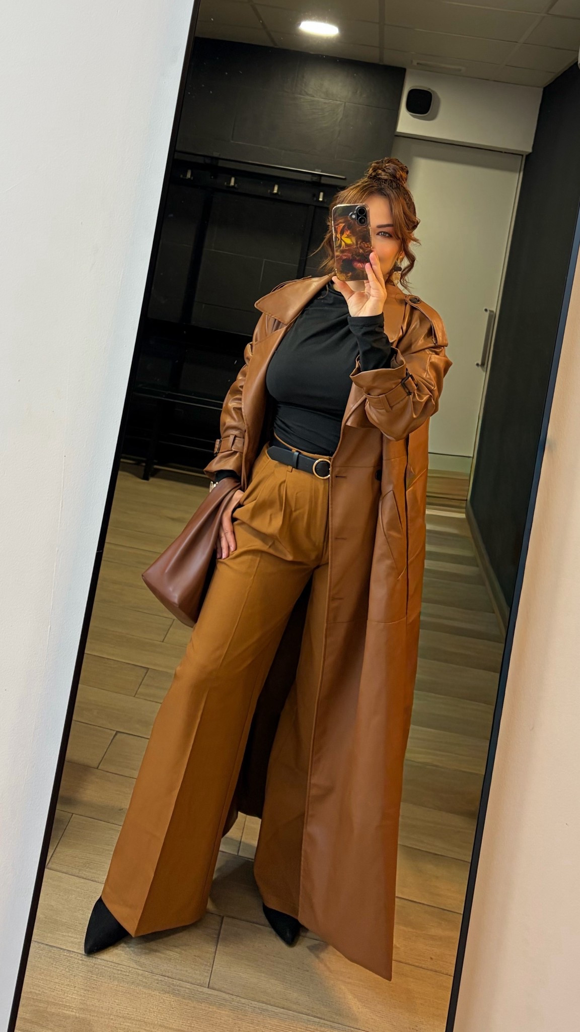 Brown & black outfit 