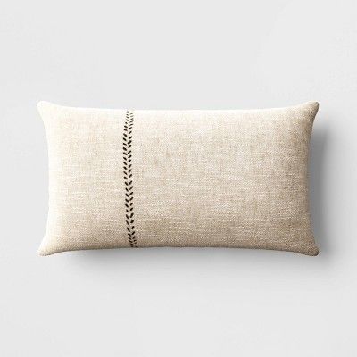 Oversized Stitched Lumbar Throw Pillow Neutral - Threshold™ | Target