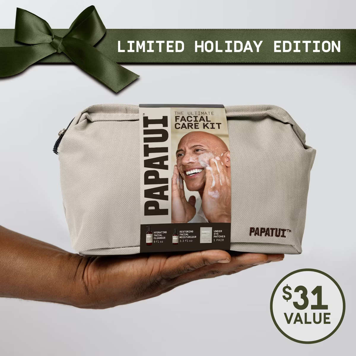 Papatui Holiday Limited Edition Ultimate Men's Facial Care Dopp Kit Facial Cleanser Moisturizer a... | Target