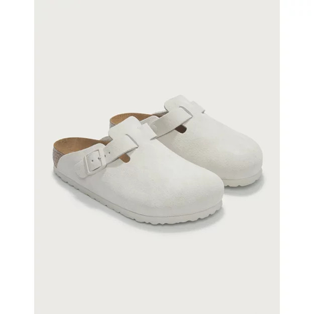 Birkenstock Suede Boston Mules | Shoes, Boots & Trainers | The  White Company | The White Company (UK)