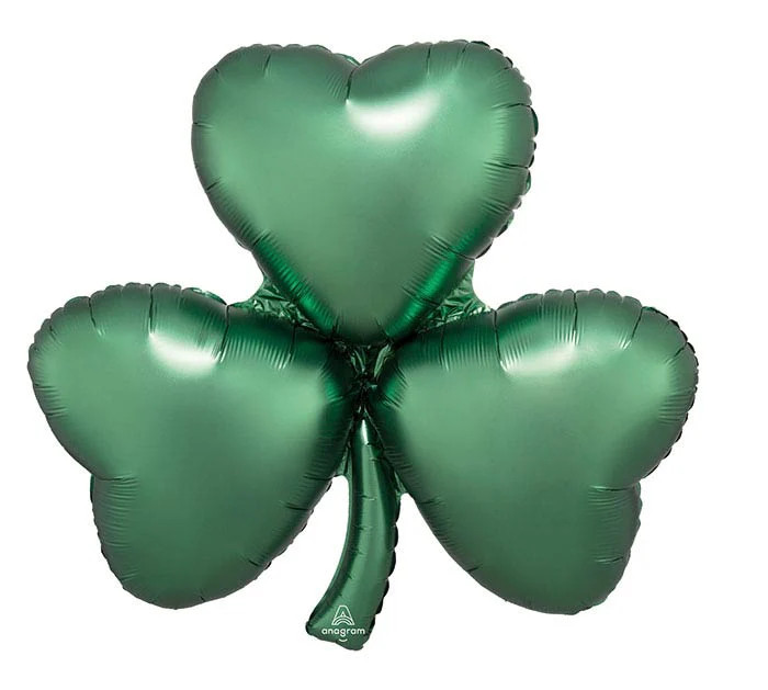 Emerald Shamrock Satin Foil Balloon | Get Gatherings