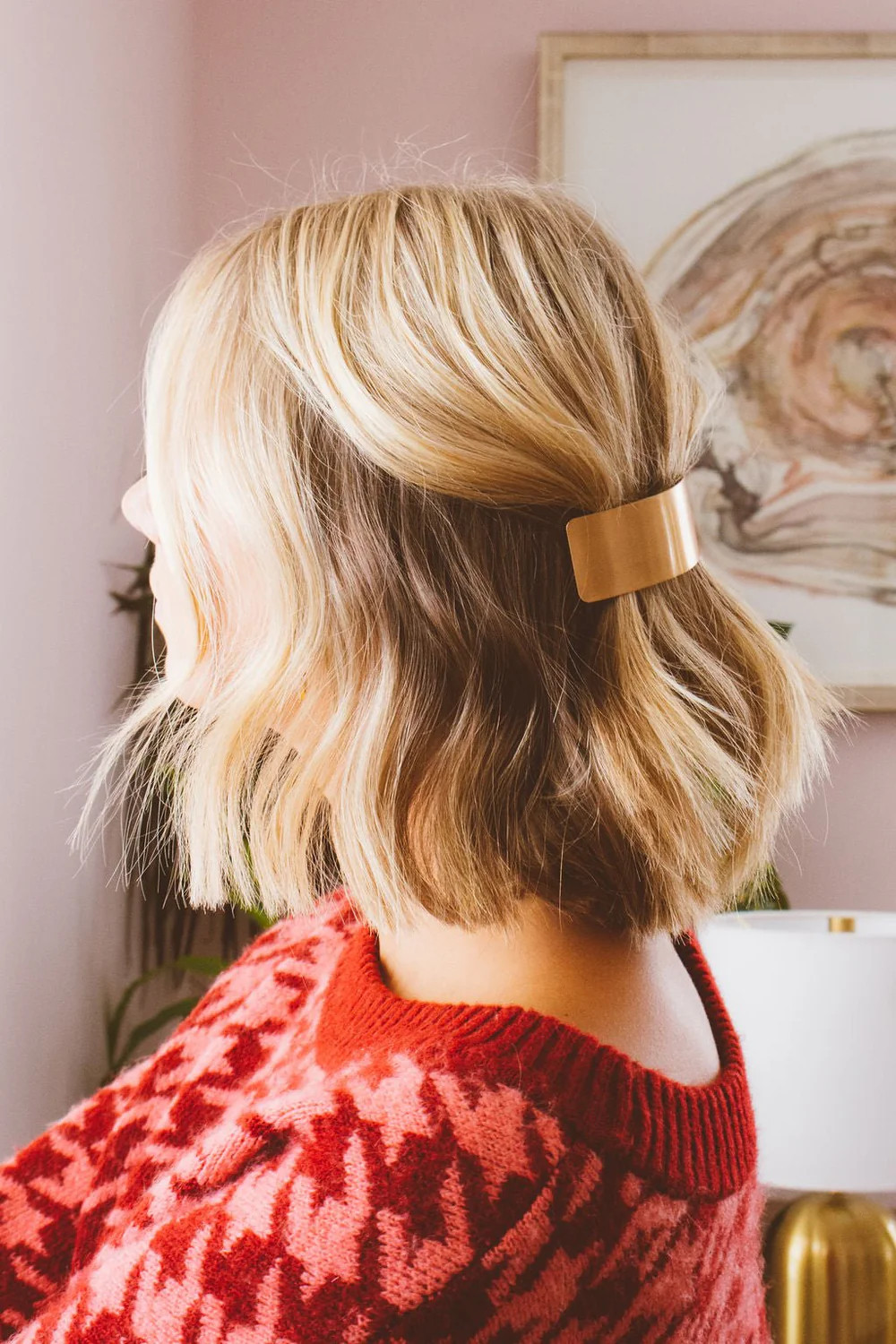 Brushed Bronze Bar Clip | Shop Andi