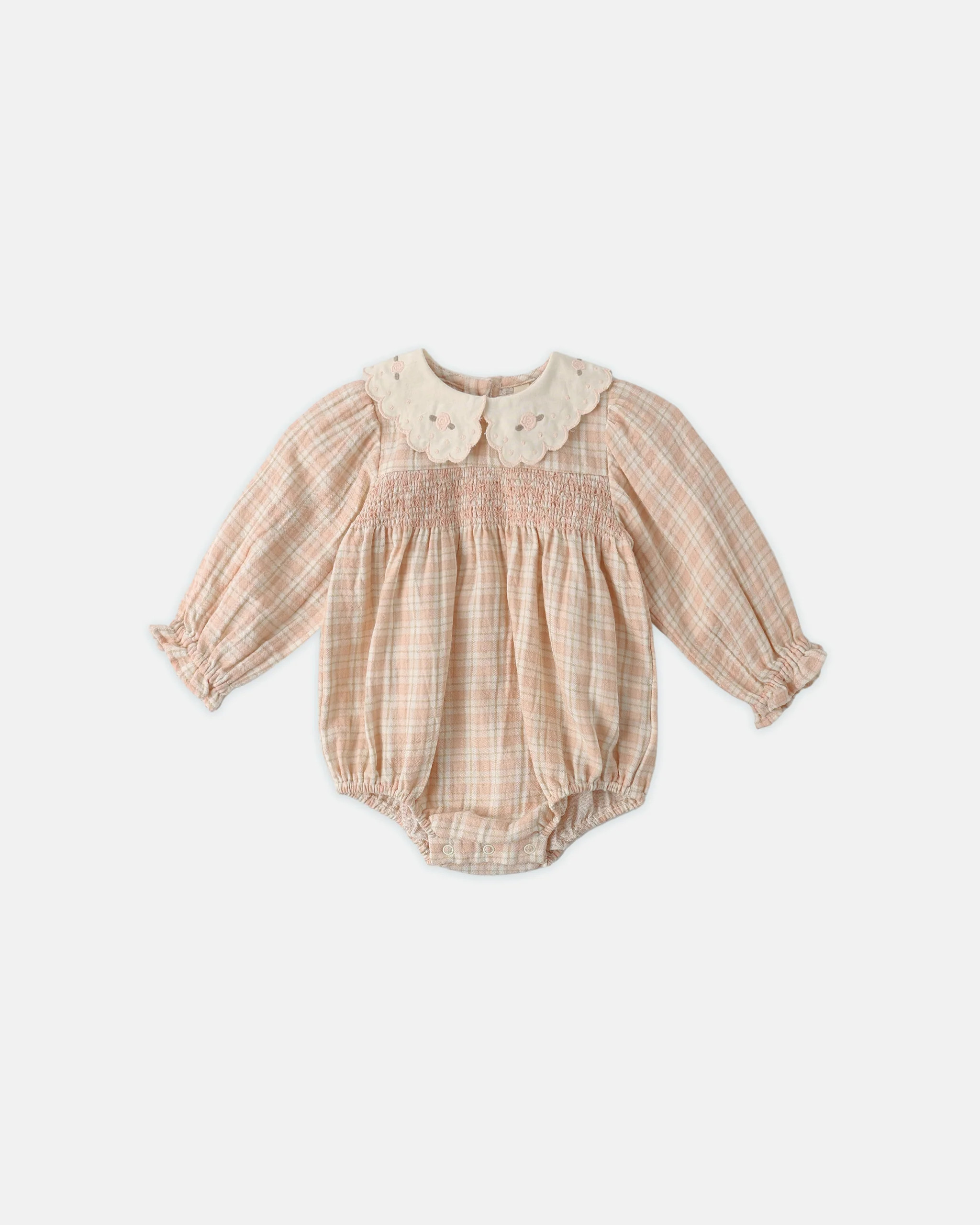 Callie Romper Pink Plaid | Rylee + Cru