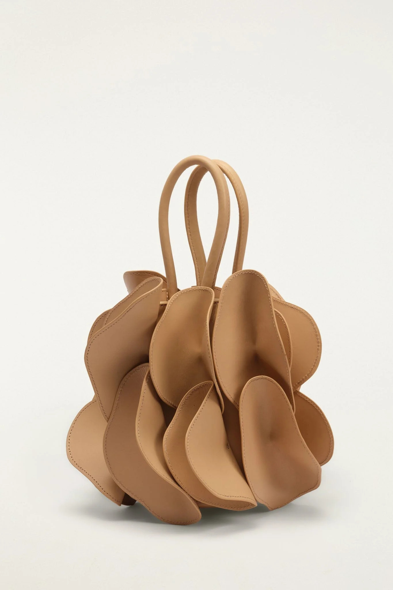 Beige Leather Flower Handbag | FARM Rio | FarmRio (US)