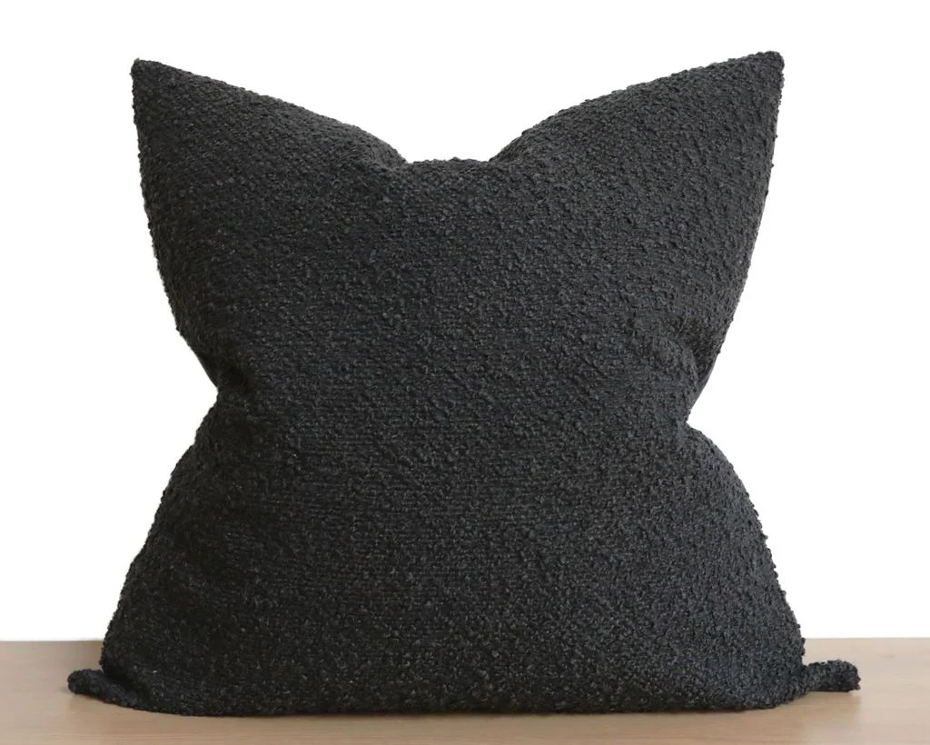 Black Boucle Pillow Cover | Coterie, Brooklyn