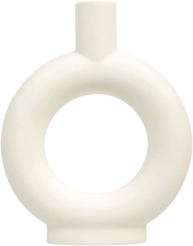 Amazon.com: Elegant Decorative Vase Modern Geometric Decorative Vase for Living Room Bedroom Kitc... | Amazon (US)