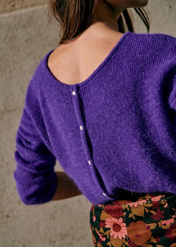 Gaspard Jumper  - Purple - Super kid mohair - Sézane | Sezane Paris