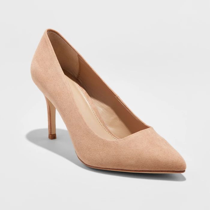 Women's Shades of Nude Pointed Toe Pumps - A New Day™ | Target