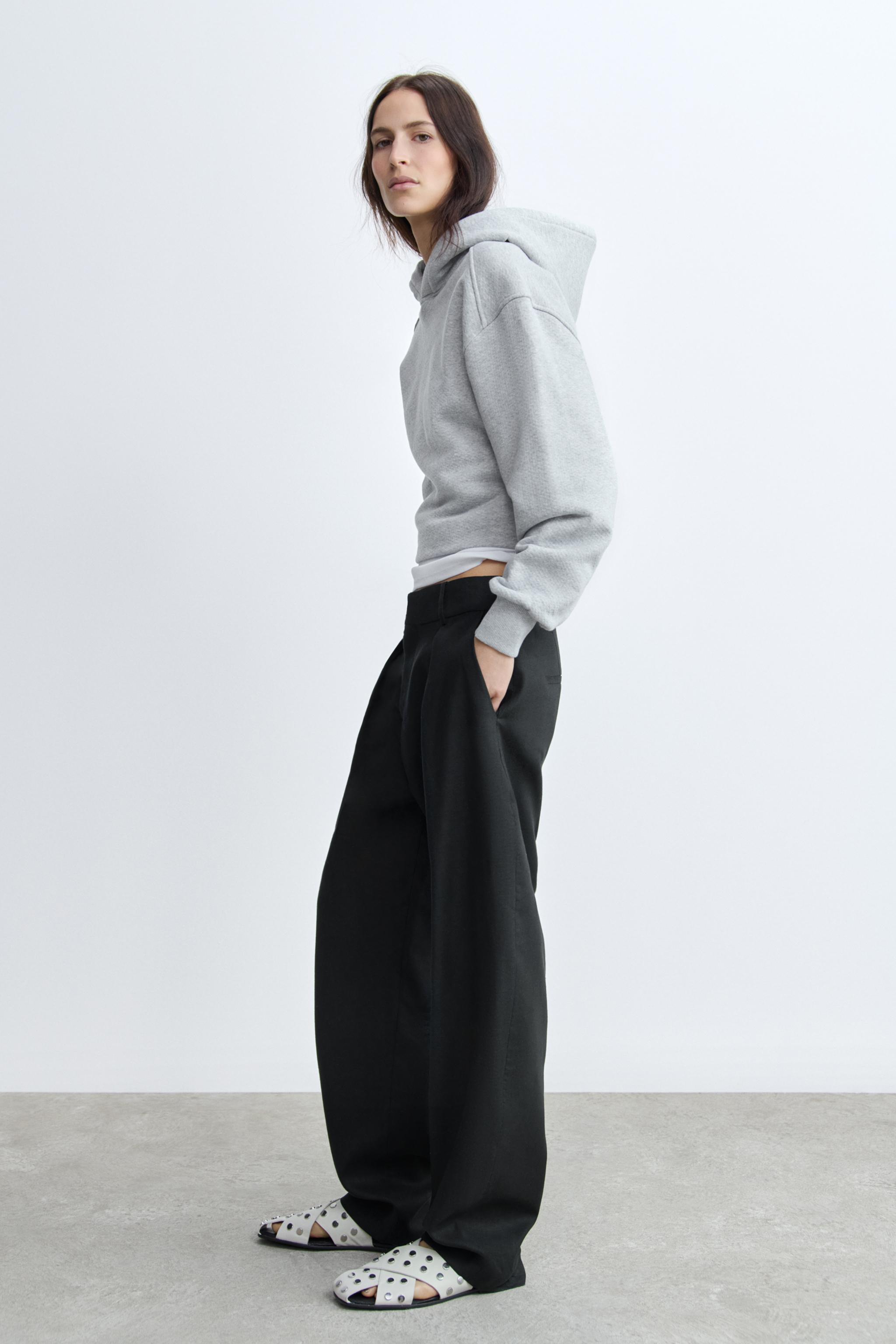 HEAVYWEIGHT PLEATED HOODIE | Zara UK