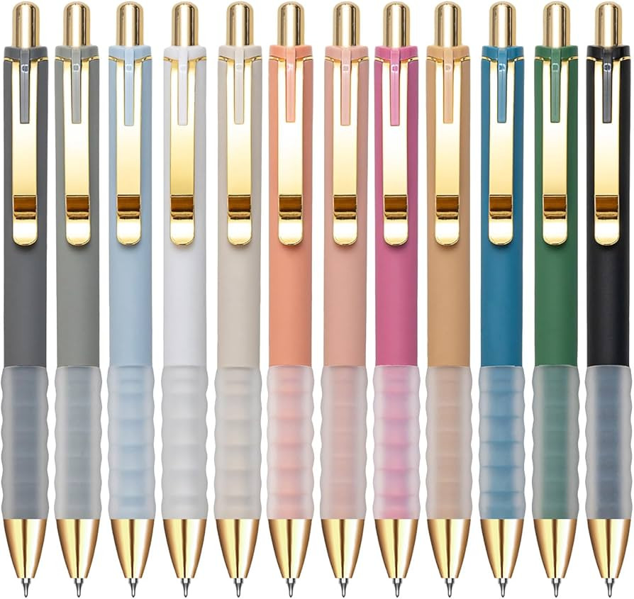 Linbsunne Gel Pens Black Ink Pen 0.5mm fine Point Pens Smooth Writing Retractable Office Supplies... | Amazon (US)