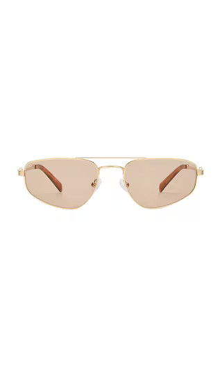 Harvey Sunglasses in Gold & Brown Tint | Revolve Clothing (Global)