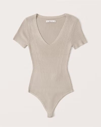 V-Neck Sweater Bodysuit | Abercrombie & Fitch (US)