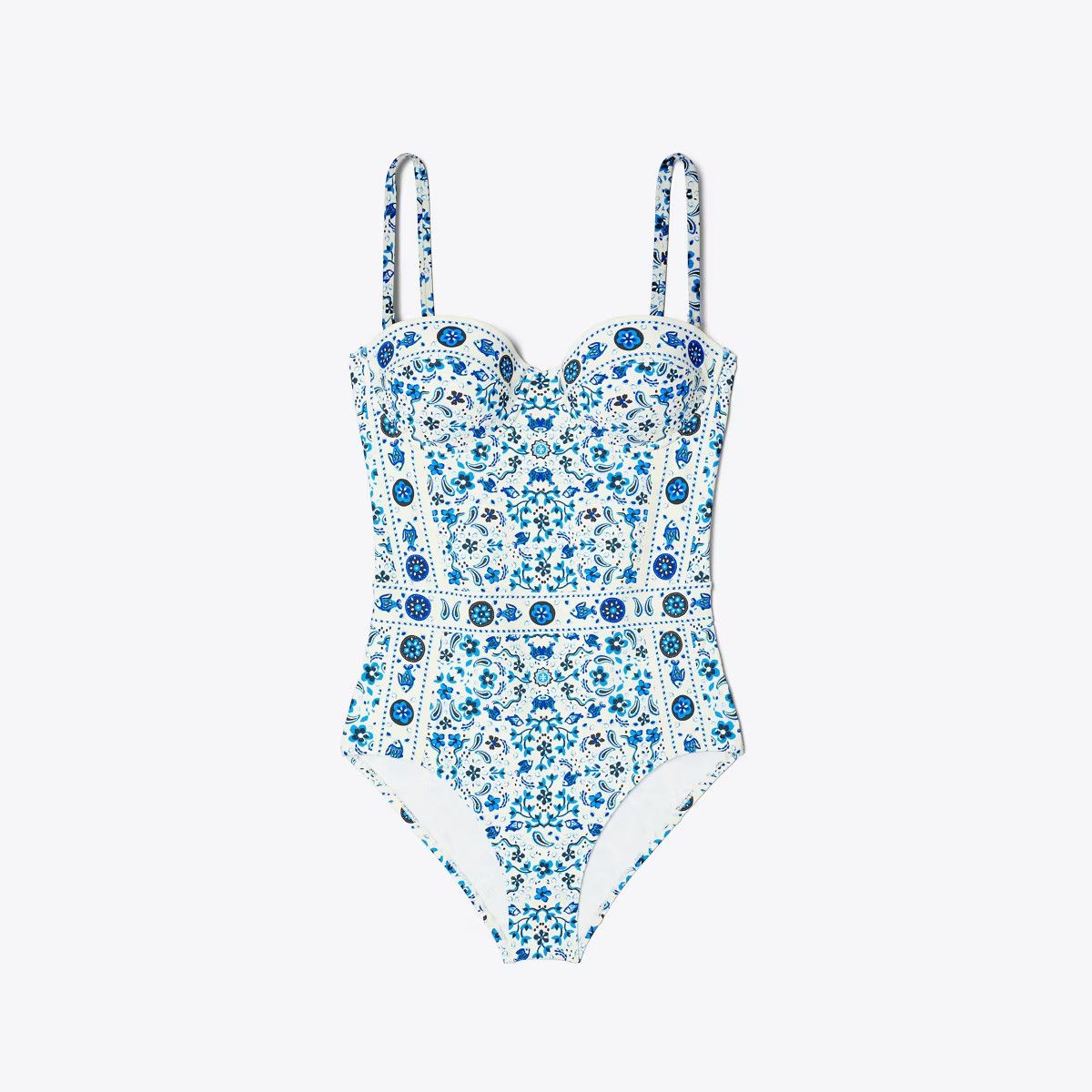PRINTED UNDERWIRE ONE-PIECE SWIMSUIT | Tory Burch (US)