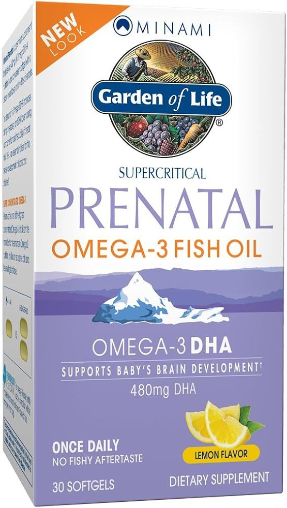 Garden of Life Prenatal DHA Omega 3 Fish Oil Supplement - Minami Natural Prenatal, 30 Softgels | Amazon (US)