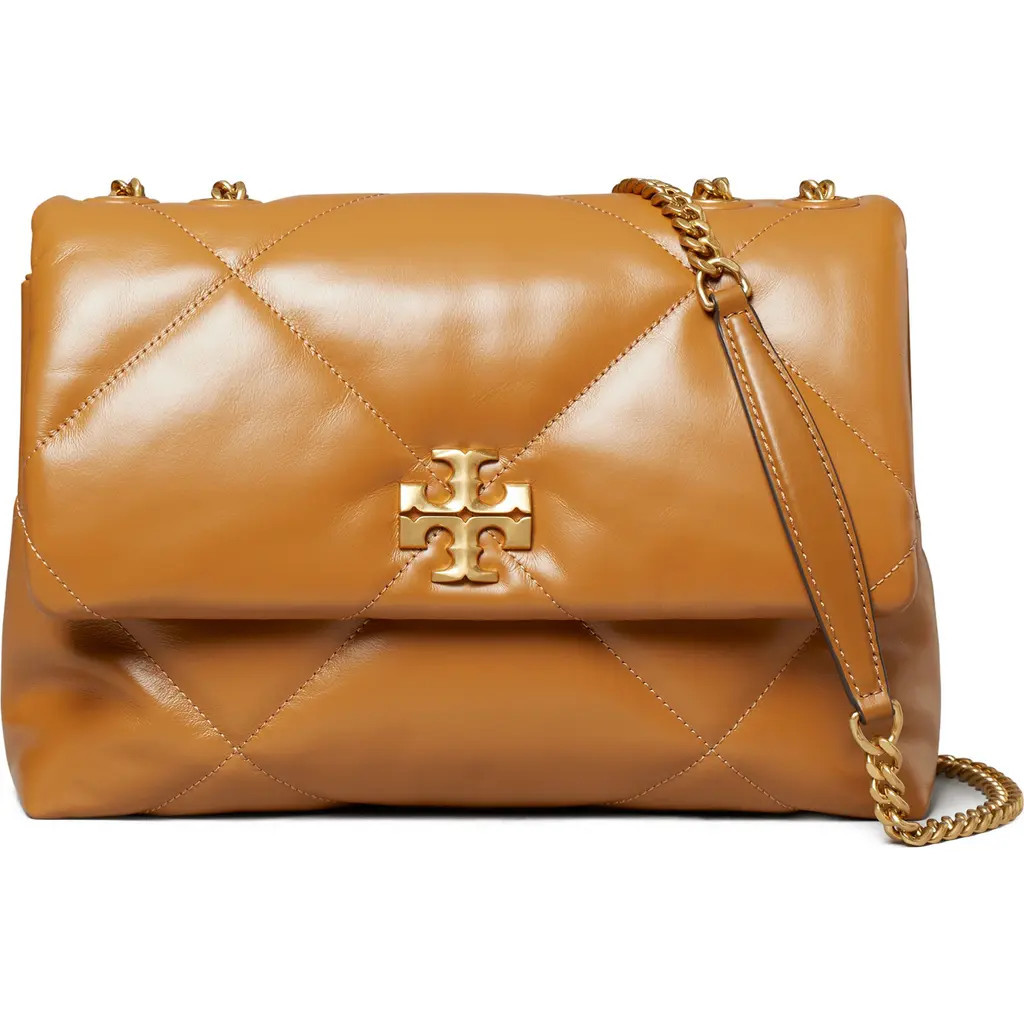 Tory Burch Kira Diamond Quilted Leather Convertible Shoulder Bag in Tan at Nordstrom | Nordstrom