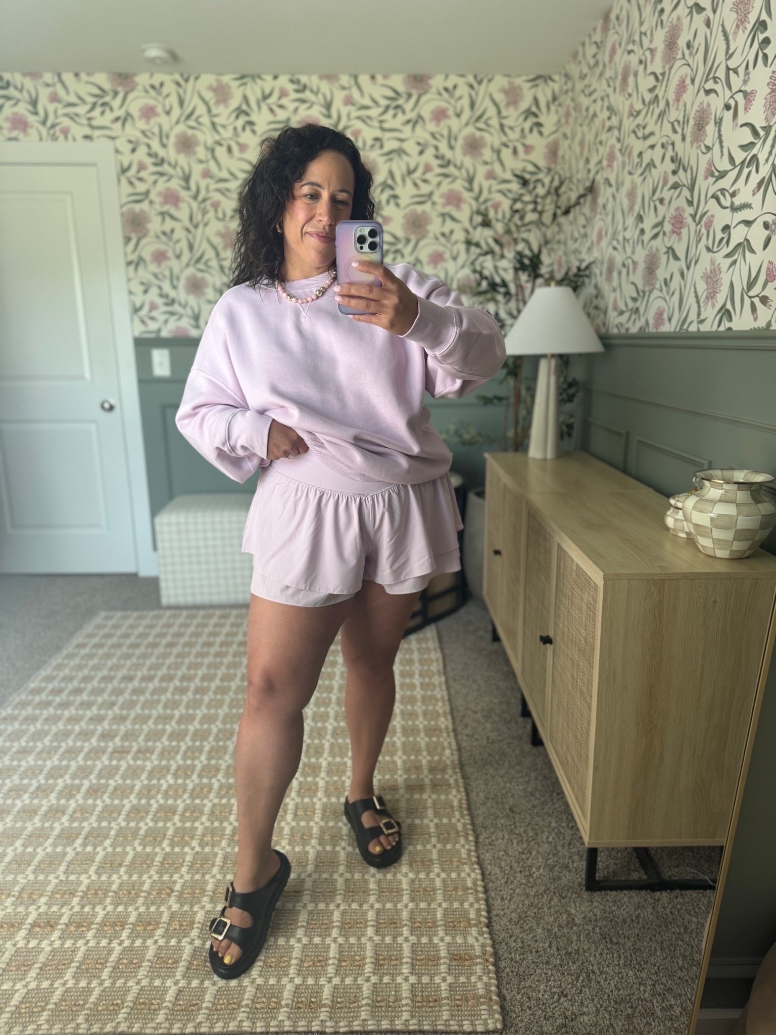 Sale Alert 🔥 Loving this casual outfit from aerie! Wearing size large on top + xl in bottoms! Perfect for an early fall outfit 💕

Midsize fashion, midsize outfit, fall fashion, pink lounge set, loungewear, fall ootd, fall fashion 

#LTKSaleAlert #LTKFallSale #LTKMidsize