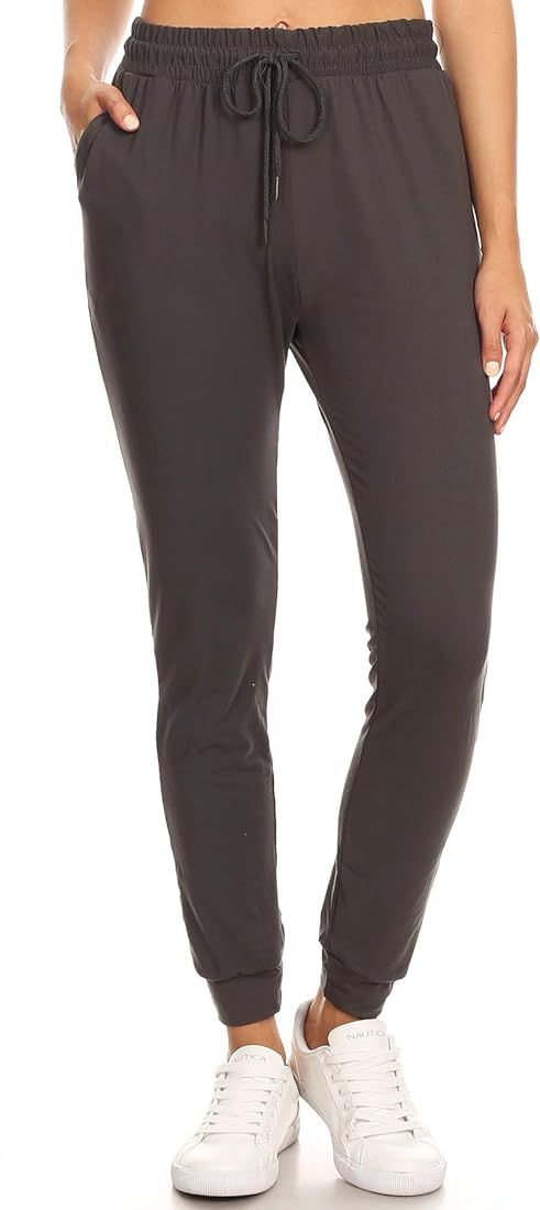 LA12ST Women's Soft Jogger Pants Drawstring Pockets Lightweight Sweatpants | Amazon (US)