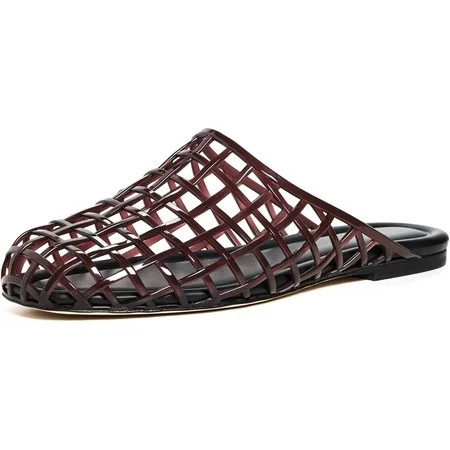 Jelly Shoes for Women Jelly Mesh Flat Sandals Closed Toe Round Toe Slides Flats Slip on Summer Slippers Mules | Walmart (US)
