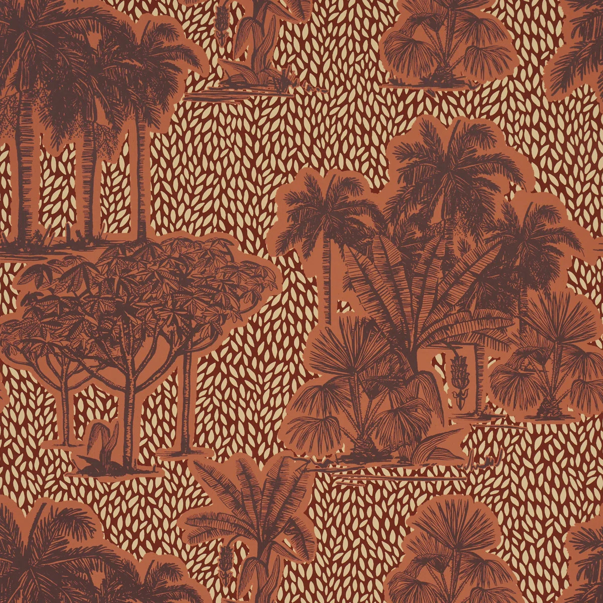 Schumacher X Johanna Ortiz Tropical Safari Print Wallpaper | Wayfair North America