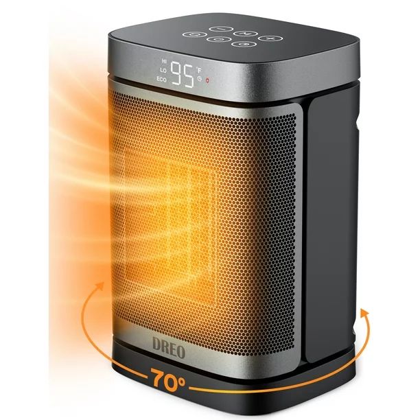 Dreo Space Heater, Heater, Electric Heater, Portable Electric Heater with 70°Oscillation, 1500W ... | Walmart (US)