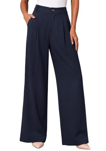 KIRUNDO Dress Pants Women 2026 Fall High Waisted Wide Leg Tailored Trousers | Amazon (US)