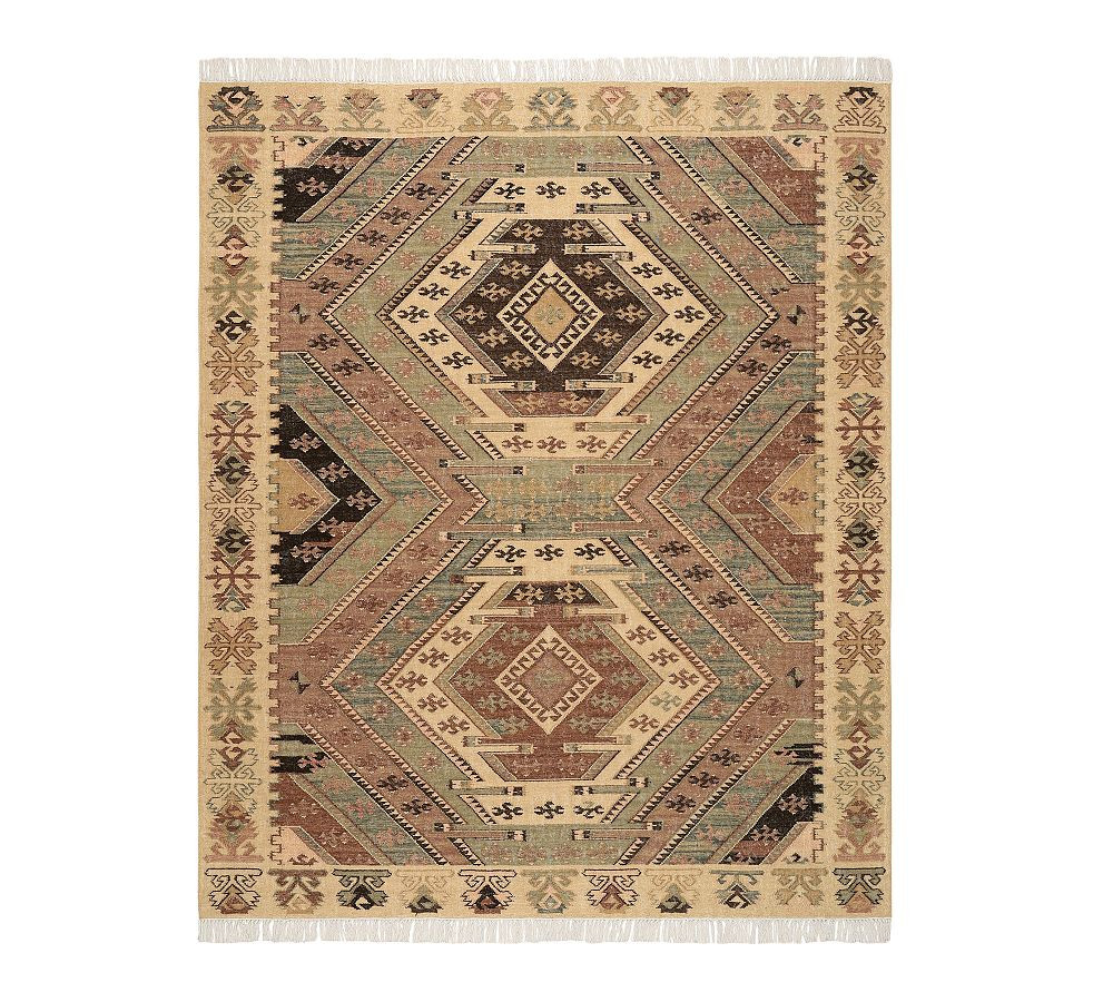 Zola Kilim Flatweave Wool Rug | Pottery Barn (US)