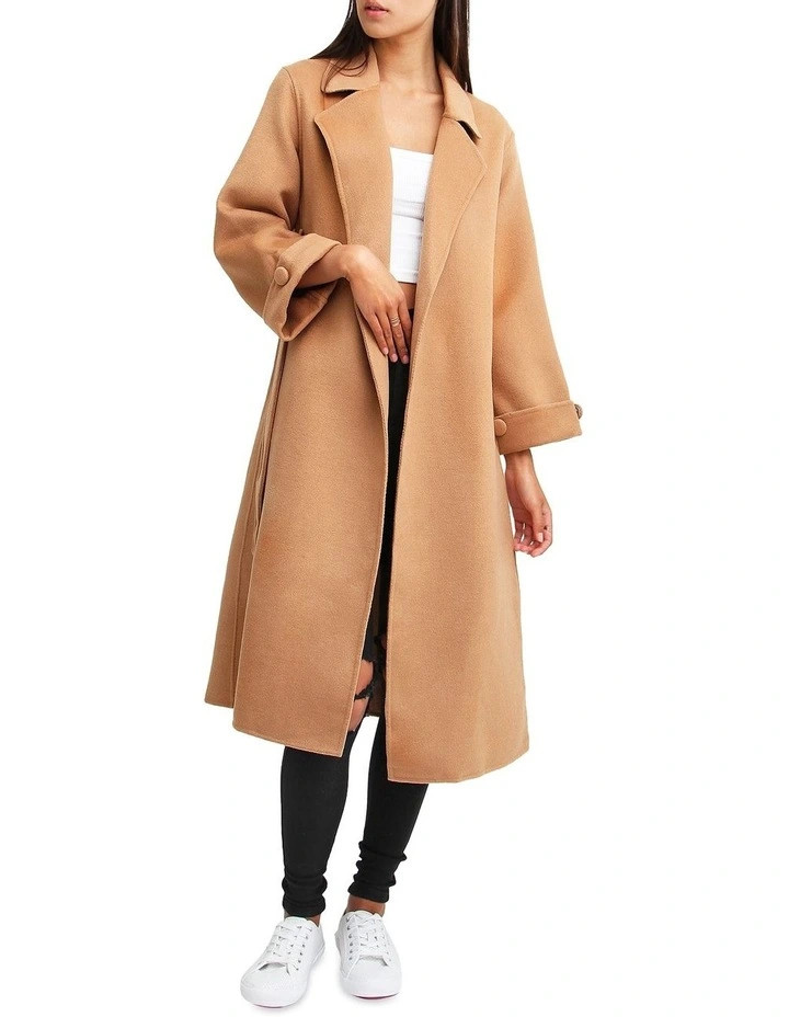 Belle & BloomStay Wild   Camel Oversized Wool Coat | Myer