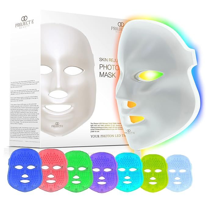 Project E Beauty Skin Rejuvenation Photon Mask | LED Face Mask Light Therapy Red Blue Light Anti-... | Amazon (US)