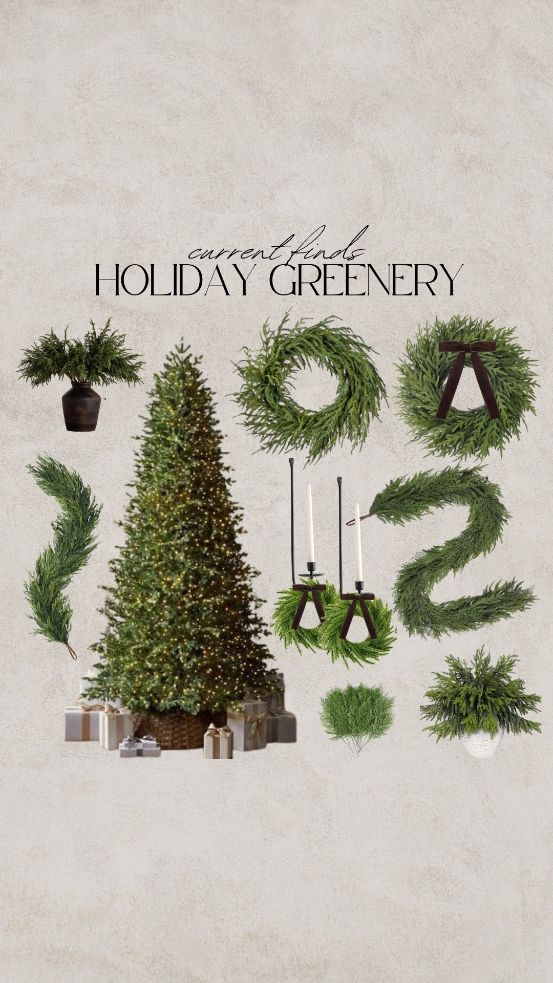 Holiday greenery, viral Home Depot tree, home decorators tree, grand fir tree, 7.5’ Christmas tree, 9’ Christmas tree, grand duchess tree, wreath, pine wreath, mini wreath, velvet ribbon, velvet bow, pine stems, cedar stems, black candle sconce, iron wall sconce, presents, Christmas decor, holiday decor, cedar wreath, cedar garland, pine garland, 10’ garland, 9’ garland, tapered candles, Norfolk pine, real touch garland, real touch Christmas tree, real touch wreath

#LTKHoliday #LTKFindsUnder50 #LTKSaleAlert