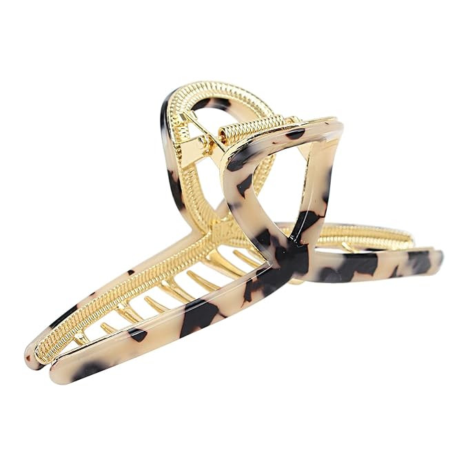 Big Hair Claw Clips Butterfly Hair Clips for Women 4.7" Large Acetate Metal Hair Claw Clip for Gi... | Amazon (US)