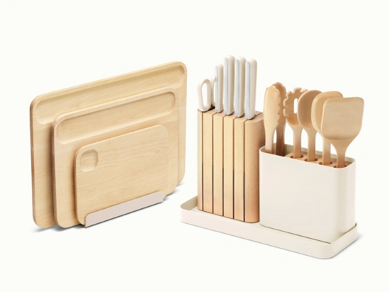 Prep & Boards Set | Non-toxic Knife, Utensil & Cutting Boards | Caraway