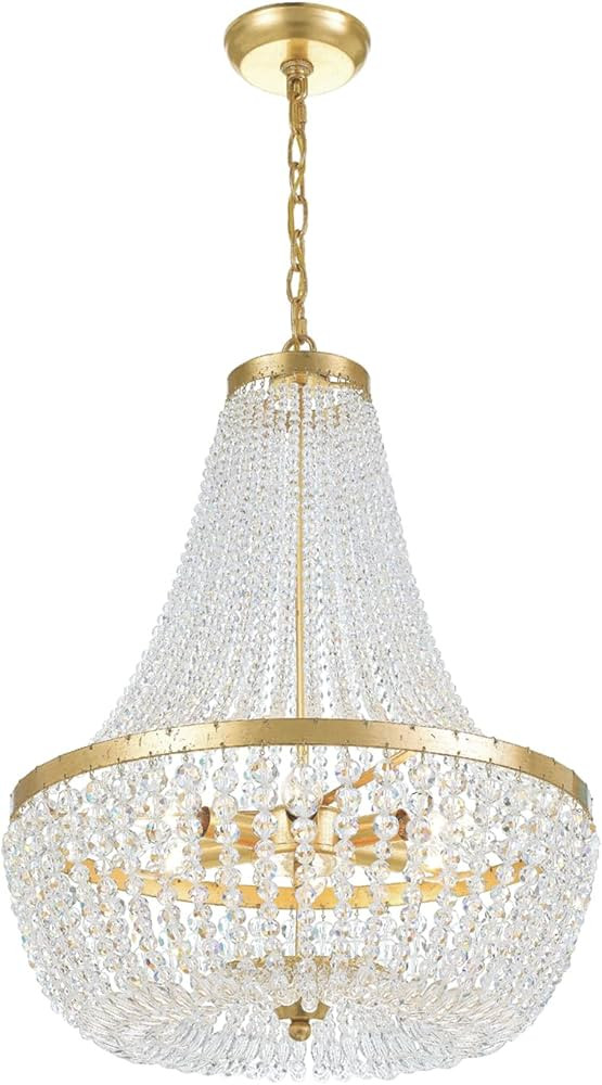 Crystorama Rylee 6 Light Antique Gold Chandelier | Amazon (US)