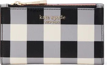 bradley gingham print leather bifold wallet | Nordstrom