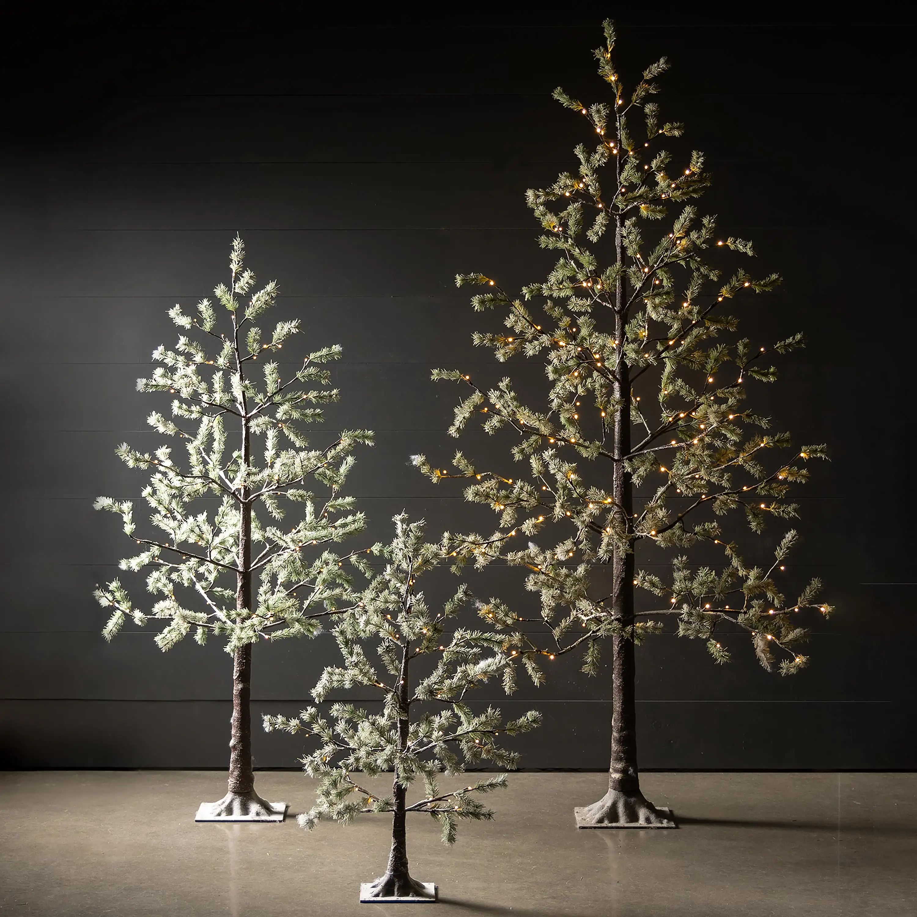 Indoor/Outdoor Lighted Snowy Pine Tree Collection | VivaTerra | Vivaterra